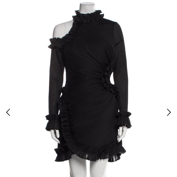 Zimmermann Dresses & Skirts - Zimmermann Black Ruffled Long Sleeve Dress